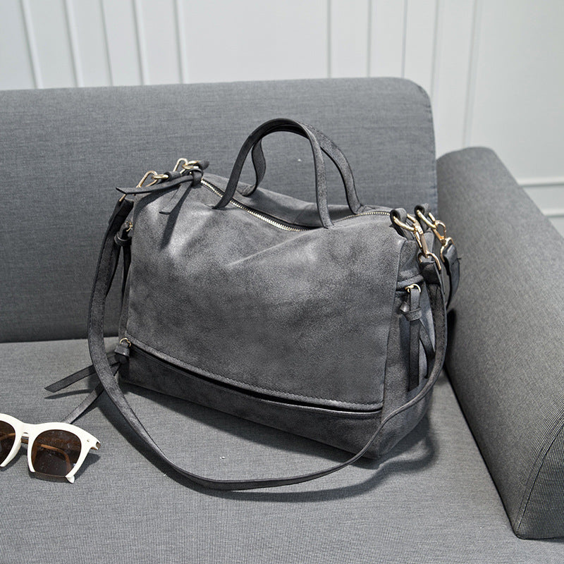 female fashion handbags retro matte leather bag