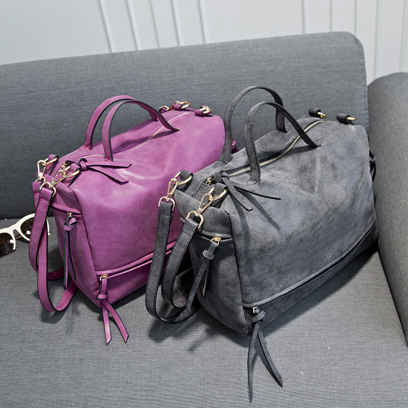 female fashion handbags retro matte leather bag