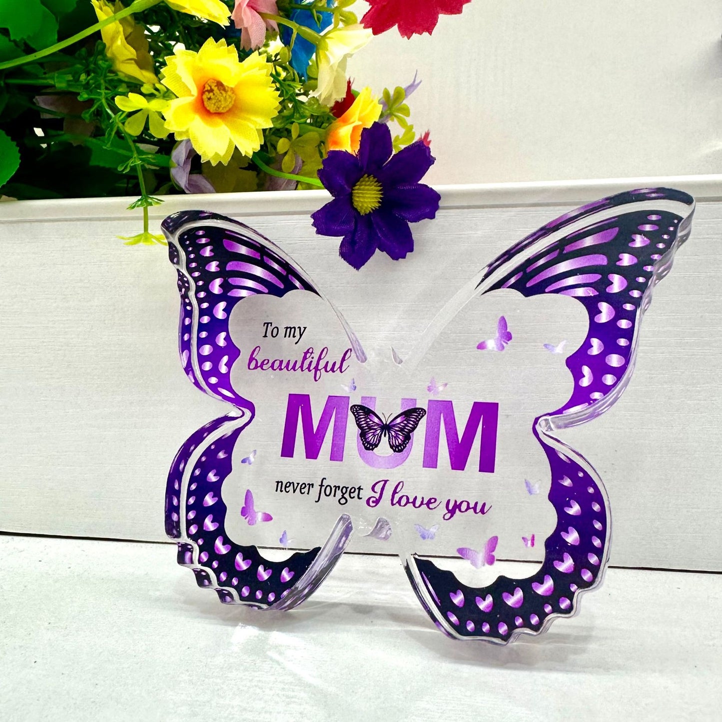 Gifts For Mom. Grandma, Aunt or Nana DIY Unique Mom Gift Ideas Butterfly-Shaped Acrylic Keepsake Gifts For Mothers Day