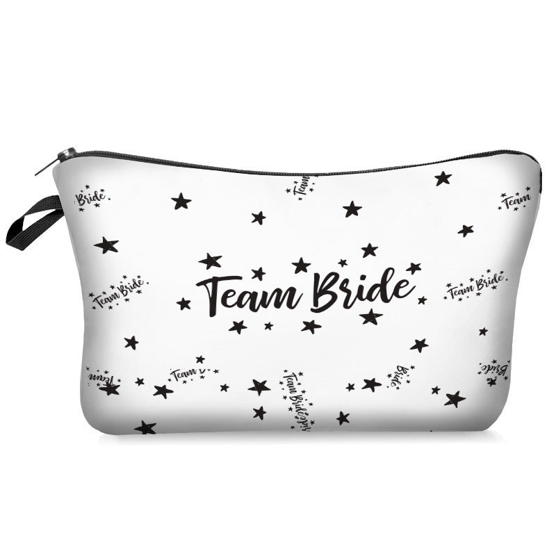 Digital Printing Love Bottom Cosmetic Bag Storage Bag