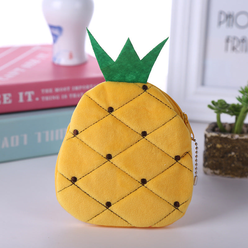 Watermelon Orange Pineapple Fruit Phone Bag Cartoon Plush