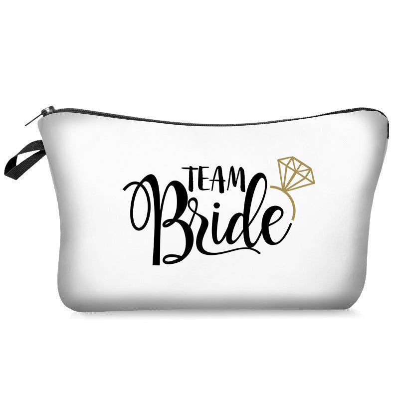 Digital Printing Love Bottom Cosmetic Bag Storage Bag