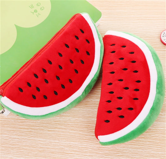 Watermelon Plush Storage Pen Bag