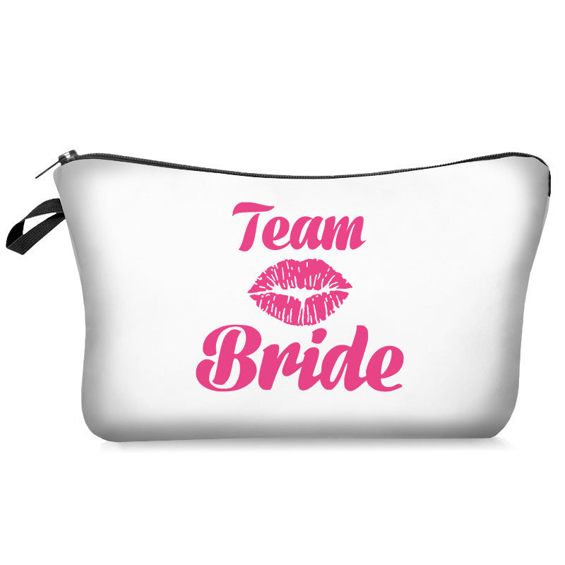 Digital Printing Love Bottom Cosmetic Bag Storage Bag