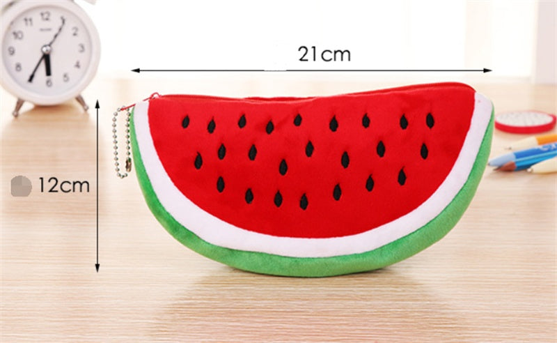 Watermelon Plush Storage Pen Bag