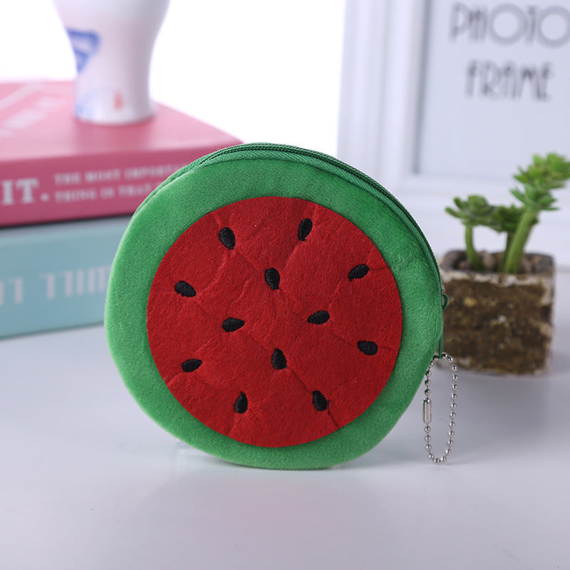 Watermelon Orange Pineapple Fruit Phone Bag Cartoon Plush