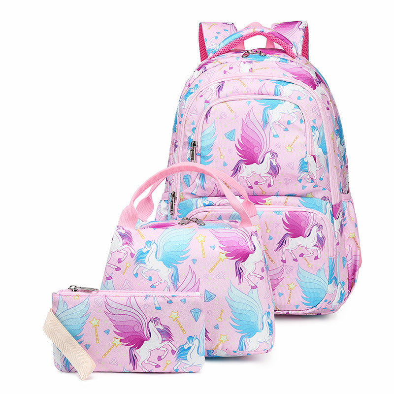 Cartoon Cute Children's Backpack Three-piece Set