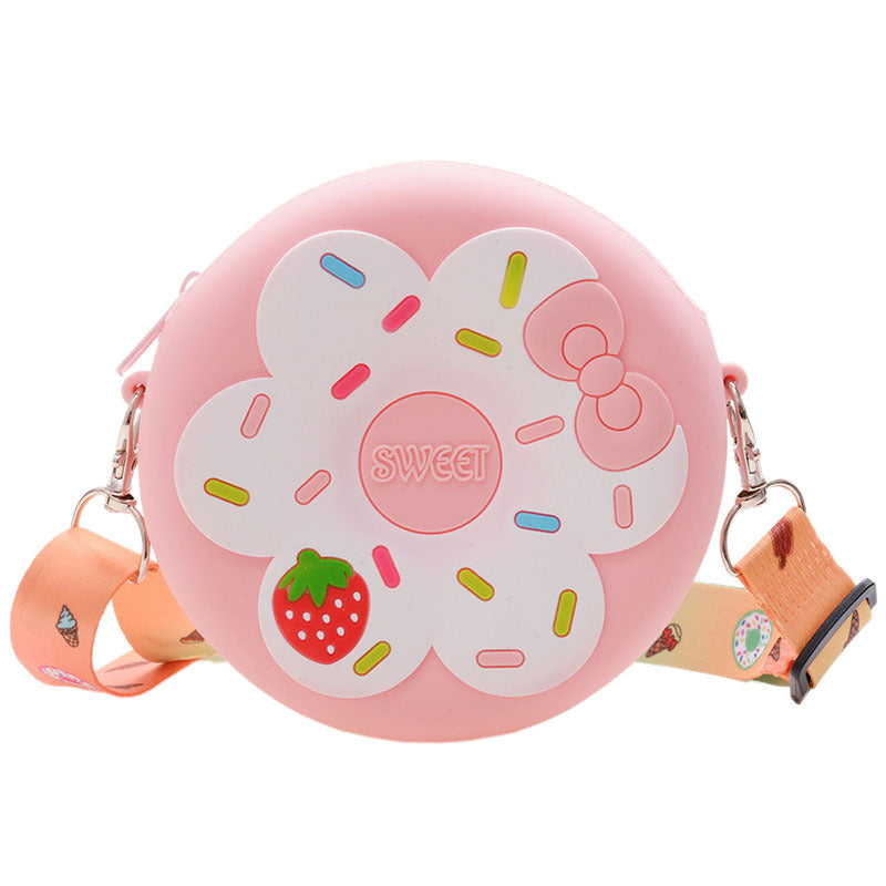 Silicone Children's Change Portable Crossbody Fruit Donut Shoulder Bag