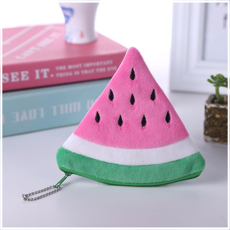 Watermelon Orange Pineapple Fruit Phone Bag Cartoon Plush