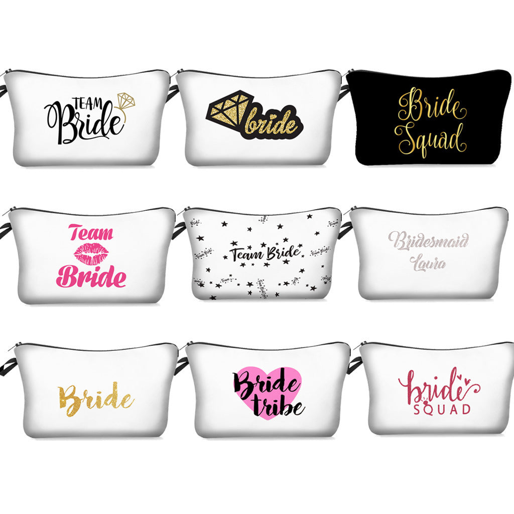 Digital Printing Love Bottom Cosmetic Bag Storage Bag